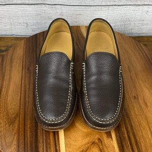 Austen Heller 8220 Dark Brown Leather Moc Toe Driving Loafers Slip On Size 8.5